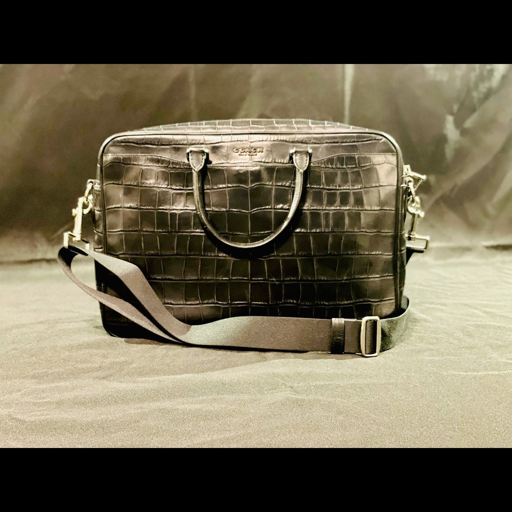 Crocked leather laptop/briefcase.